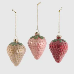 Sugared Ombre Strawberries - Set of 3 by Florabelle Living, a Christmas for sale on Style Sourcebook