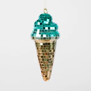 Disco Ice Cream Cone Decoration Blue by Florabelle Living, a Christmas for sale on Style Sourcebook