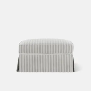 Noosa Hamptons Ottoman Natural Stripe by Florabelle Living, a Stools for sale on Style Sourcebook