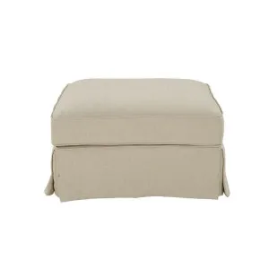 Noosa Hamptons Ottoman Beige by Florabelle Living, a Stools for sale on Style Sourcebook