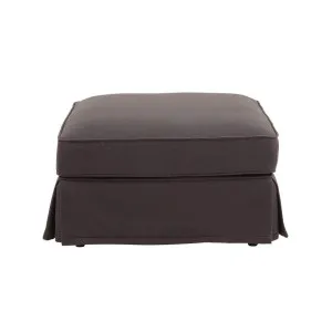 Noosa Hamptons Ottoman Charcoal by Florabelle Living, a Stools for sale on Style Sourcebook