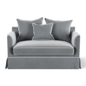 Noosa Hamptons 1.5 Seat Sofa Bed Grey W/White Piping by Florabelle Living, a Sofas for sale on Style Sourcebook
