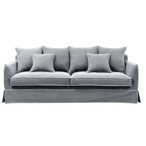 Noosa Hamptons 3 Seat Sofa Grey W/White Piping by Florabelle Living, a Sofas for sale on Style Sourcebook
