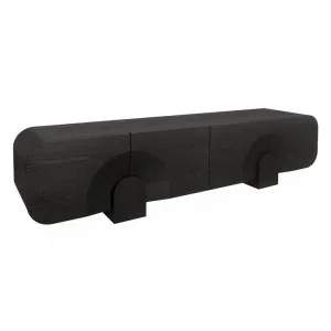 Alisha 2.2m TV Entertainment Unit - Textured Espresso Black by Interior Secrets - AfterPay Available by Interior Secrets, a Entertainment Units & TV Stands for sale on Style Sourcebook