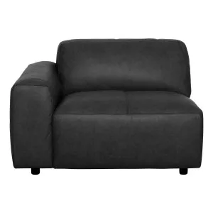 Harry Sofa End LHF in Urbane Leather Black by OZ Design, a Sofas for sale on Style Sourcebook