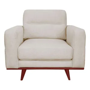Astrid Armchair in Talent Sand / Brown Leg by OzDesignFurniture, a Chairs for sale on Style Sourcebook