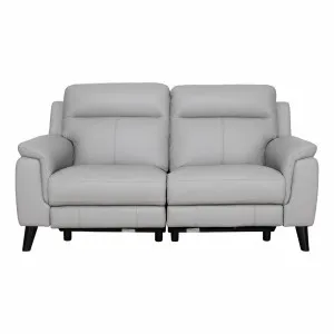 Forbes 2 Seater Recliner Sofa in Leather Pewter by OzDesignFurniture, a Sofas for sale on Style Sourcebook