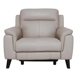 Forbes Recliner Armchair in Leather Light Mocha by OZ Design, a Chairs for sale on Style Sourcebook