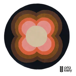 Sunflower Pink Rug 200x200cm in Black by OZ Design, a Contemporary Rugs for sale on Style Sourcebook