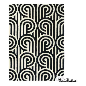 Turnabouts Rug 250x350cm in Black by OZ Design, a Contemporary Rugs for sale on Style Sourcebook