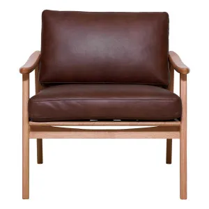 Akira Occasional Chair in Jersey Leather Chocolate / Clear by OZ Design, a Chairs for sale on Style Sourcebook