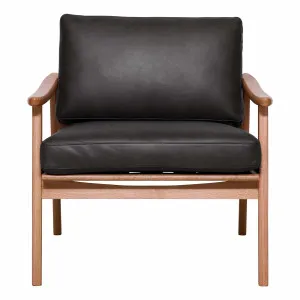 Akira Occasional Chair in Jersey Leather Black / Clear by OZ Design, a Chairs for sale on Style Sourcebook