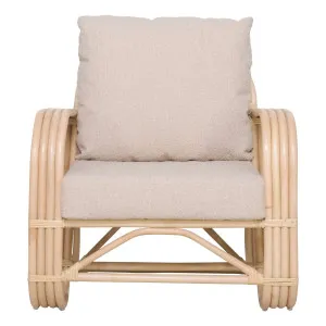 Samara Occasional Chair in Rattan / Boucle Sand by OZ Design, a Chairs for sale on Style Sourcebook