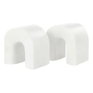 Boyd Bookends Set of 2 in White by OZ Design, a Desk Decor for sale on Style Sourcebook