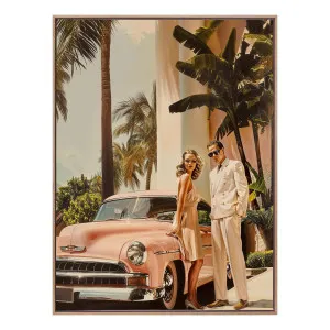 Linen Blush Box Framed Canvas in 93 x 123cm by OZ Design, a Painted Canvases for sale on Style Sourcebook