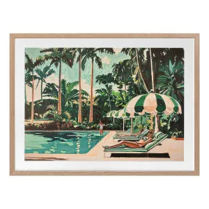 Cocktail Flamingo Framed Print in 70 x 55cm by OZ Design, a Prints for sale on Style Sourcebook