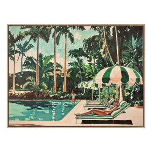 Cocktail Flamingo Box Framed Canvas in 103 x 78cm by OZ Design, a Painted Canvases for sale on Style Sourcebook