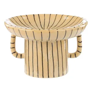 Sabi Stripe Dish Large 25.5x16.5cm in Brown / Black by OZ Design, a Decorative Plates & Bowls for sale on Style Sourcebook