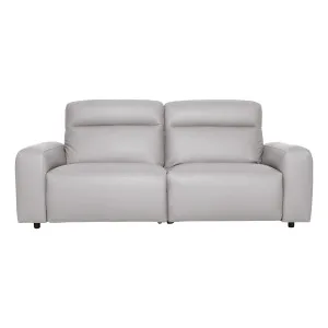 Jude 2 Seater Recliner Sofa in Linea Leather Light Grey by OZ Design, a Sofas for sale on Style Sourcebook