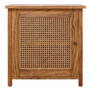 Rita Bedside Table with Door in Mindi Clear / Rattan by OZ Design, a Bedside Tables for sale on Style Sourcebook