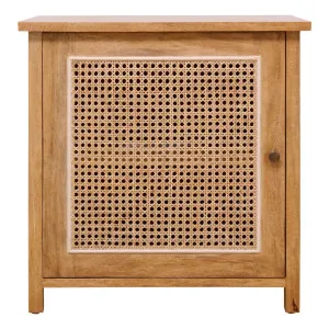 Rita Bedside Table with Door in Mangowood Clear / Rattan by OZ Design, a Bedside Tables for sale on Style Sourcebook