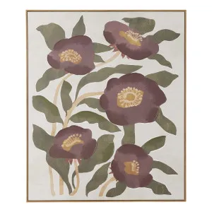 Fiori Box Framed Canvas in 100 x 100cm by OZ Design, a Painted Canvases for sale on Style Sourcebook