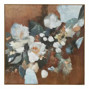 Fiore Box Framed Canvas in 100 x 100cm by OZ Design, a Painted Canvases for sale on Style Sourcebook