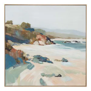 Coastline Boz Framed Canvas in 80 x 80cm by OZ Design, a Painted Canvases for sale on Style Sourcebook