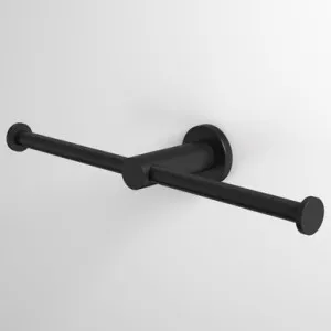 Liano II Double Toilet Roll Holder | Made From Brass In Matte Black By Caroma by Caroma, a Toilet Paper Holders for sale on Style Sourcebook