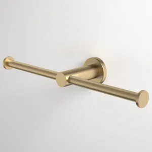 Liano II Double Toilet Roll Holder Brushed | Made From Brass/Brushed Brass By Caroma by Caroma, a Toilet Paper Holders for sale on Style Sourcebook