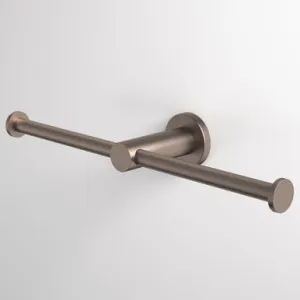 Liano II Double Toilet Roll Holder | Made From Brass In Brushed Bronze By Caroma by Caroma, a Toilet Paper Holders for sale on Style Sourcebook