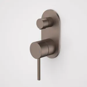 Liano II Bath Or Shower Mixer With Diverter Rounded Cover Plate | Made From Brass In Brushed Bronze By Caroma by Caroma, a Bathroom Taps & Mixers for sale on Style Sourcebook