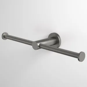 Liano II Double Toilet Roll Holder | Made From Brass In Gunmetal By Caroma by Caroma, a Toilet Paper Holders for sale on Style Sourcebook