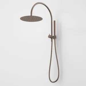 Liano II Compact Twin Shower With Overhead | Made From Plastic/Metal In Brushed Bronze By Caroma by Caroma, a Showers for sale on Style Sourcebook