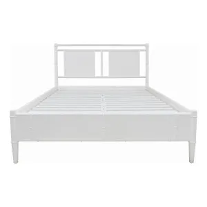 Bermuda King Bed Frame in Mangowood White by OZ Design, a Beds & Bed Frames for sale on Style Sourcebook