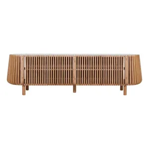 Pila Entertainment Unit 200cm in American Oak / Carrara Marble by OZ Design, a Entertainment Units & TV Stands for sale on Style Sourcebook