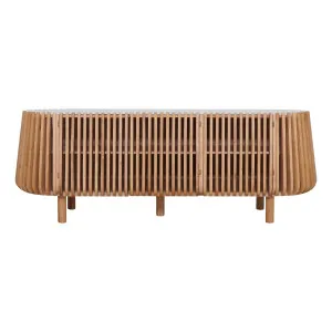 Pila Entertainment Unit 160cm in American Oak / Carrara Marble by OZ Design, a Entertainment Units & TV Stands for sale on Style Sourcebook