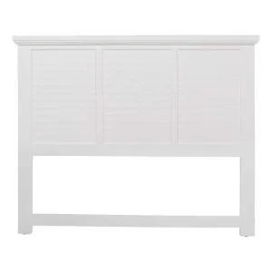 Hamptons Double Bed Frame Head Horizontal Panel in Acacia White by OZ Design, a Bed Heads for sale on Style Sourcebook