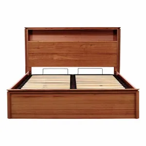 Charles King Bed Frame with Gas Lift Storage in Tasmanian Blackwood by OZ Design, a Beds & Bed Frames for sale on Style Sourcebook