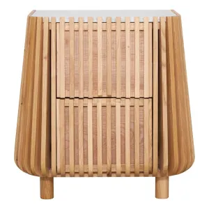 Pila Bedside Table in American Oak / Carrara Marble by OZ Design, a Bedside Tables for sale on Style Sourcebook