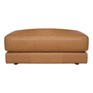 Temple Ottoman in Urbane Leather Light Brown by OZ Design, a Ottomans for sale on Style Sourcebook