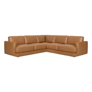 Temple Modular Sofa in Urbane Leather Light Brown by OZ Design, a Sofas for sale on Style Sourcebook