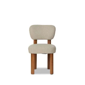 Coco Boucle Dining Chair - Set of 2 - Cream/Walnut - Mocka by Mocka., a Dining Chairs for sale on Style Sourcebook