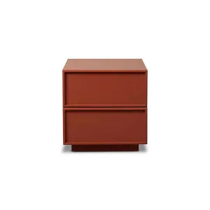 Osaka Bedside Table - Brick - Mocka by Mocka., a Side Table for sale on Style Sourcebook