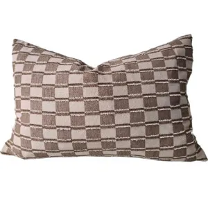Ada Cushion 40x60cm Lumbar - Brown | Latte Check by null, a Cushions, Decorative Pillows for sale on Style Sourcebook