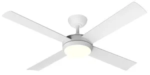 Martec Quantum 48" DC Ceiling Fan with LED Light and Remote Matte White by Martec, a Ceiling Fans for sale on Style Sourcebook