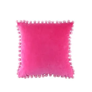 Beau Pom Pom Border Pink Cushion 45 x 45cm by null, a Cushions, Decorative Pillows for sale on Style Sourcebook
