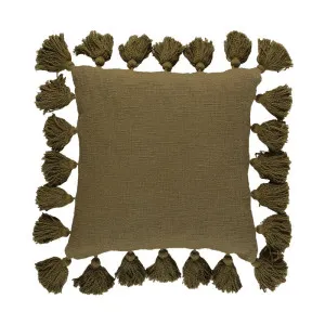 Cowry Tassel Khaki 50x50cm by null, a Cushions, Decorative Pillows for sale on Style Sourcebook