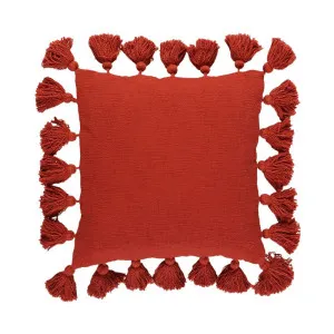 Cowry Tassel Terracotta 50x50cm by null, a Cushions, Decorative Pillows for sale on Style Sourcebook