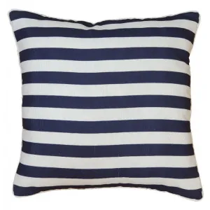 Florida Stripe Cushion Navy 50 x 50cm by null, a Cushions, Decorative Pillows for sale on Style Sourcebook